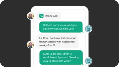 A screenshot showing how Messenger[ai] provides automated customer service.