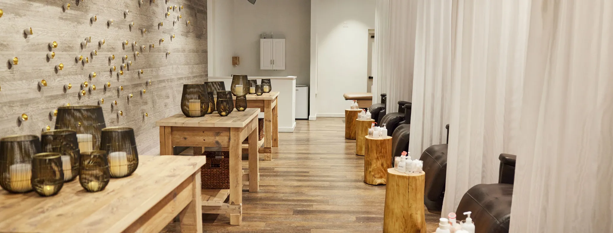 wellness business offering acupuncture with candles
