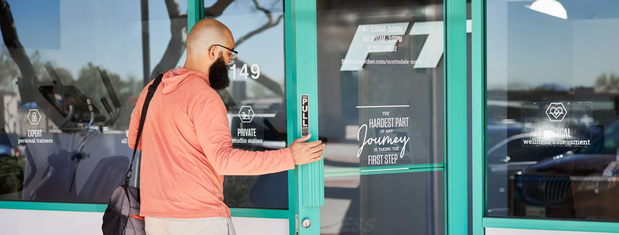 Man walks into fitness business