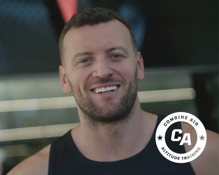 The owner of Combine Air Altitude Training at his gym